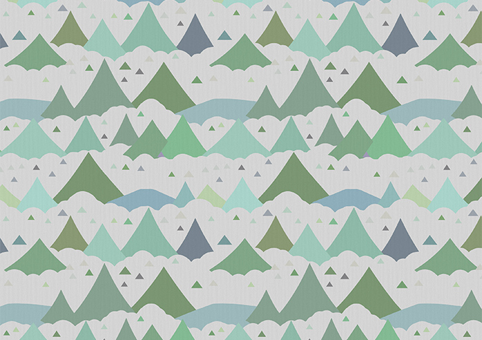 Cloudy Peaks, Mint - Motorised Roman Blind - Image 7